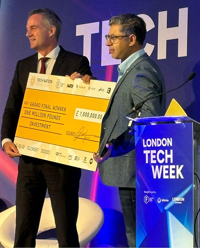 Ash Ali at London Tech Week, Tech Nation Grand Final Winner